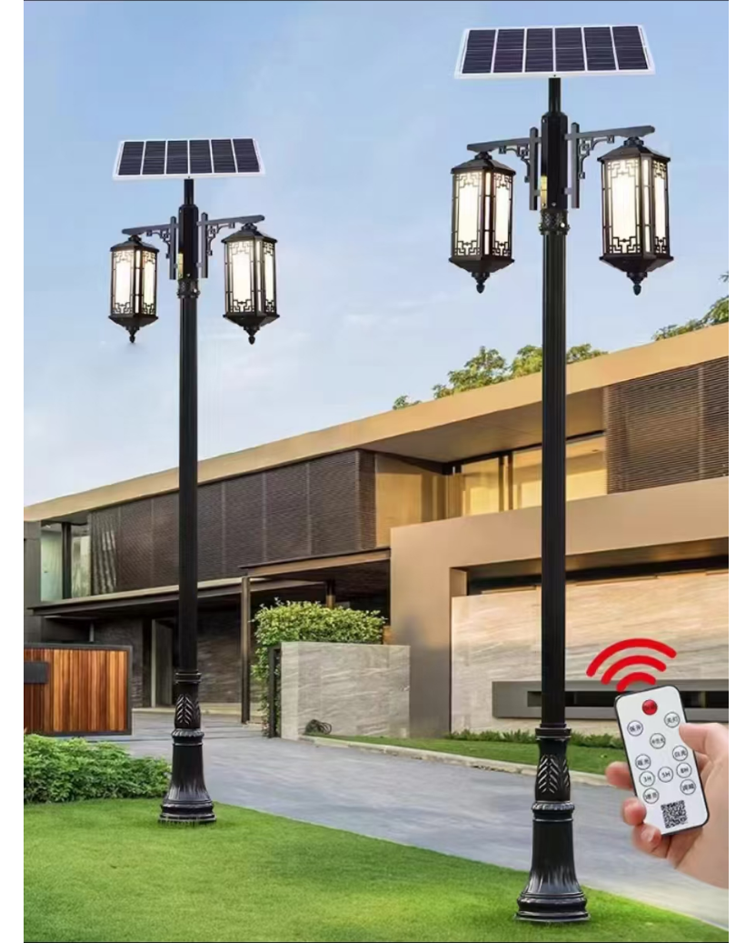 户外太阳能庭院灯，LED庭院灯，欧式户外太阳能庭院灯